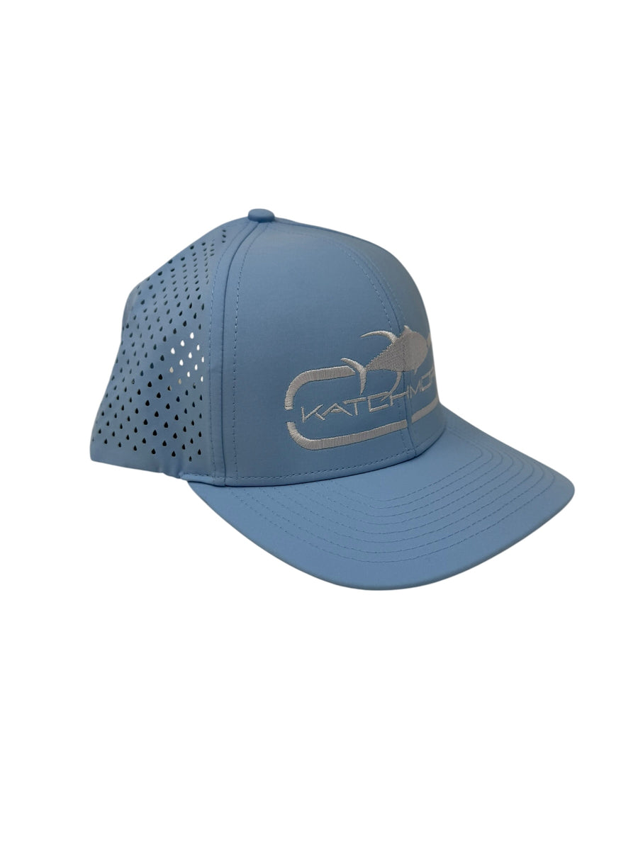 KatchMore - 6 Panel Waterproof Snapback Hat - Sky Blue